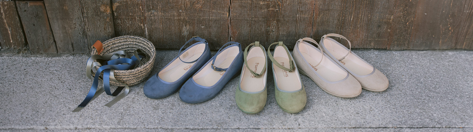 Grey ballet pumps best sale