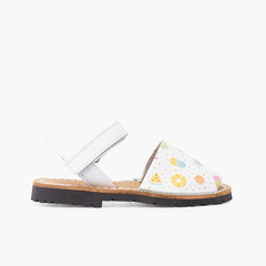 Menorcan sandals printed for children with adhesive strip Ice Creams