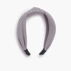 Wide Knotted Headband Light Grey