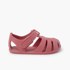 Thin sole Nemo jelly sandals hook-and-loop closure Pink