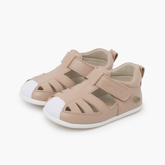 Soft leather sandal thin sole Sand