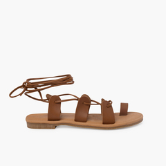Roman sandals leather straps Leather
