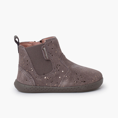 Minimalist glitter boot lateral elastic Grey