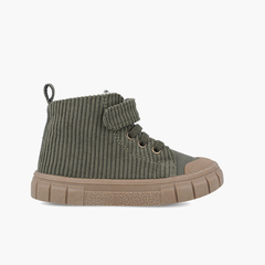 Garvalín corduroy boots elastic laces Khaki