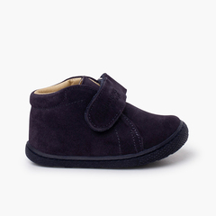 Barefoot Suede Boots for Kids Navy Blue