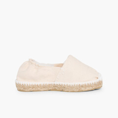 Kids Espadrilles with Elastic Band Off-White