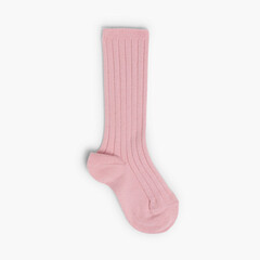 Condor High Ribbed Knit Socks Pale Pink