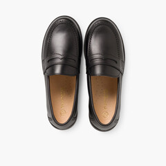 School Moccasins Black