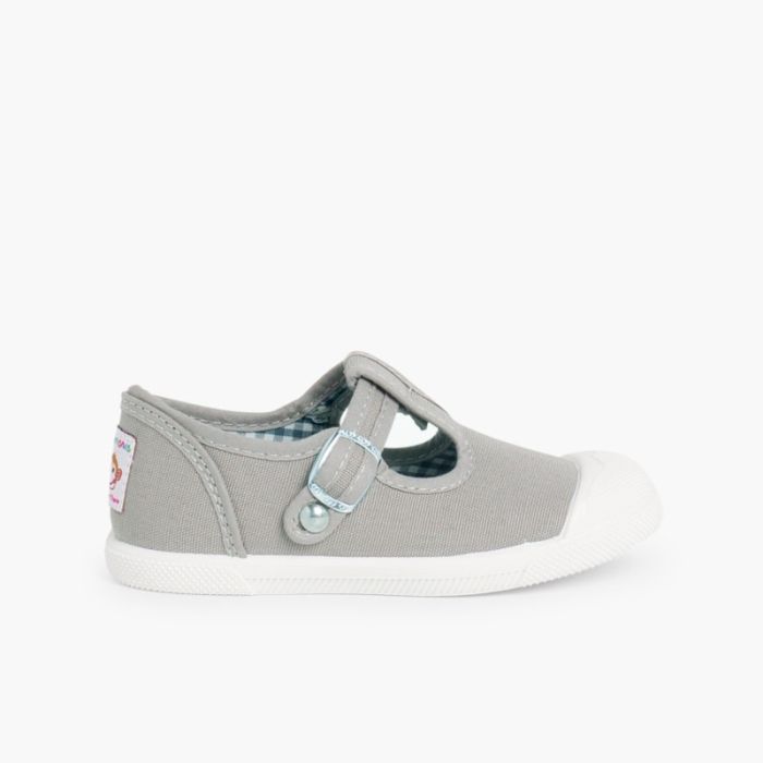 Boys grey canvas shoes best sale