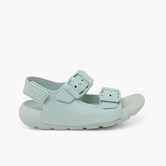 Double Buckle Sandals with Eva Sole Colours and riptape Mint