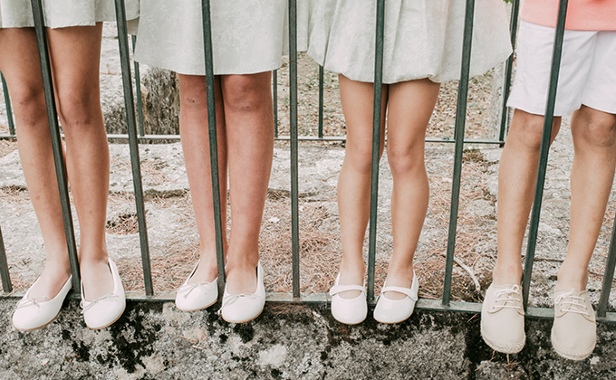 Ballerinas and Mary Janes for weddings